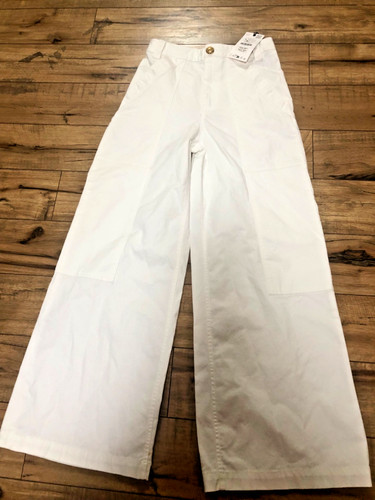 NWT Zara Size 6 Womens White Carpenter Style Jeans 30" inseam