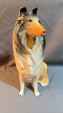 Large Vintage Ceramic Porcelain Rough Collie Dog Figurine - 11” Tall