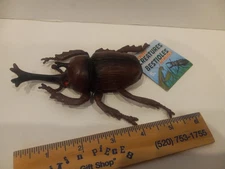 Beetle Rhinoceros King Bug Insect Large Plastic Greenbrier International w/Tag