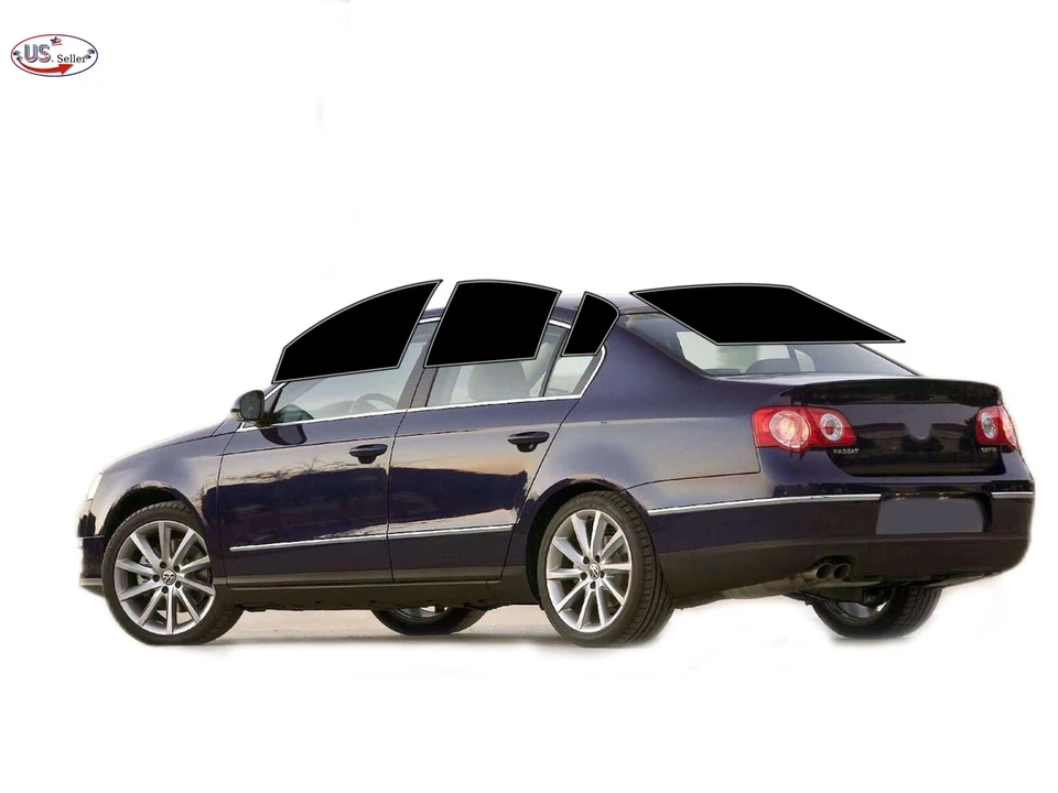 Kit de película de tinte de ventana de 2 capas precortada personalizada computarizada para TODOS los Volkswagen Passat Foto 3 de 4
