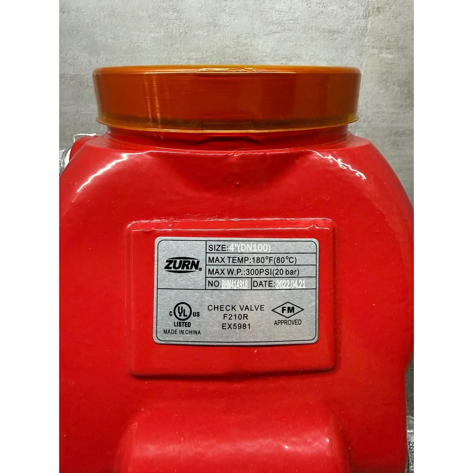 ZURN 4 Fire Riser Check Grooved UL ULC FM Tapped Gauge Drain 300PSI - Image 4 of 4