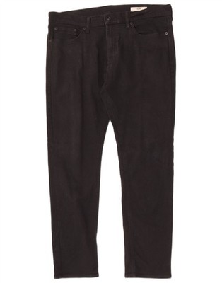 Marks & Spencer Herren Slim Freizeit Hose W36 L31 Schwarz Baumwolle AU13