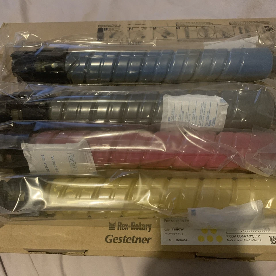 Ricoh 842095 Full Set of Cartridges- MPC406 Black Cyan Yellow and Magenta New - Image 3 of 3