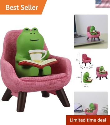 Frog Figurines Cute Resin Desk Accessories Shelf Decor Gift for Frog Lovers