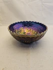 Imperial Grape Antique Carnival Glass Small Sauce or Berry Bowl, Purple/Amethyst