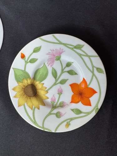 Fitz & Floyd Japan Cup & Saucer Set of 12 - Vtg Floral Tea Coffee Mugs & Plate - Picture 13 of 15