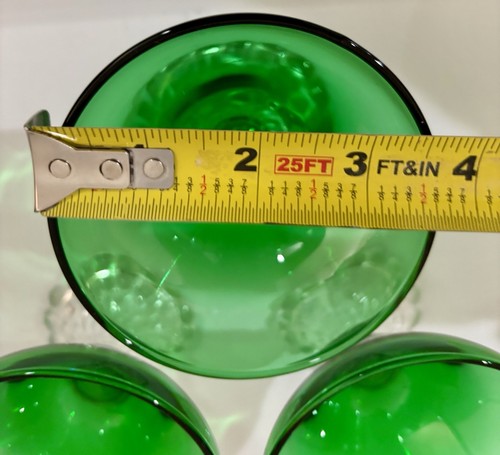 Set of 3 Vntg Anchor Hocking Burple Darker Green Glass Barware Sherbet/Ice Cream - Picture 11 of 11