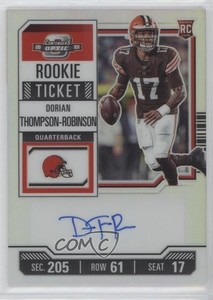 2023 Contenders Optic Silver Prizm Dorian Thompson-Robinson #110 Rookie Auto RC