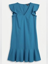 J. Crew Mercantile Flutter Sleeve Ruffle Flounce Hem Dress