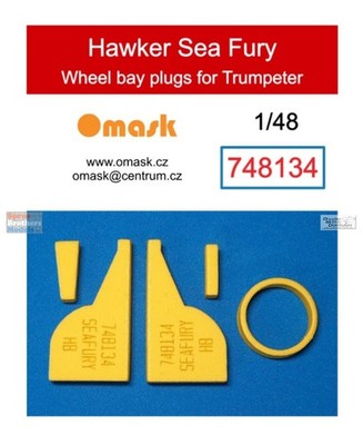 OMK748134 1:48 Omask Wheel Bay Plugs - Hawker Sea Fury (TRP kit)