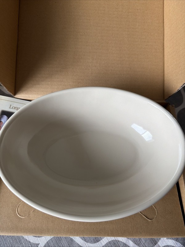 Longaberger Vegetable Bowl In Ivory New In Box