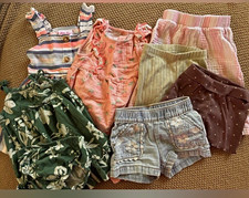 Carter's Cat & Jack Gap Little Lass Baby Girl Clothing Lot 12M-18M Organic