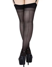 Glamory Delight 20 Seamed Stockings, Plus Size XL-4XL [50132]