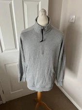 Men’s Grey C.P. Company Classic Half Zip Sweatshirt Size Large 
