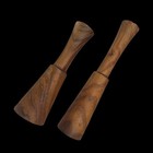 New ListingVintage Mcm Modern Wooden Candlesticks Pair Candle Holders