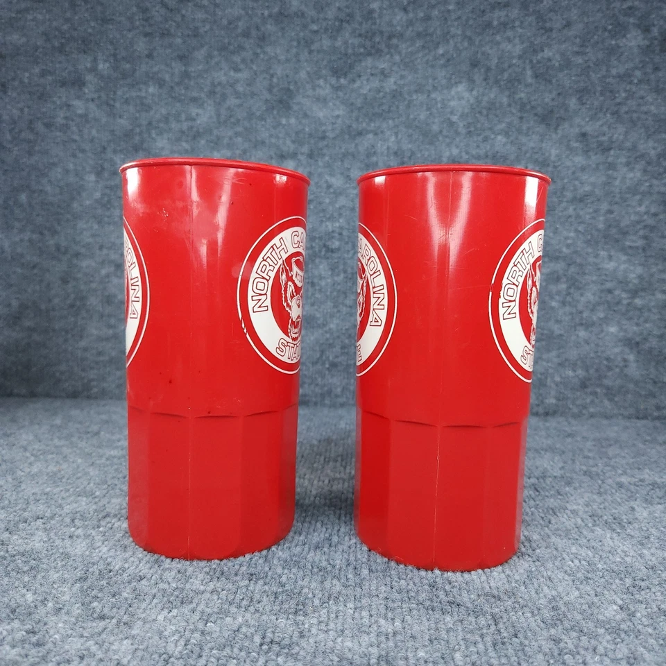 Vintage North Carolina State Wolfpack NCST Mug Set Of 2 Plastic 1 Liter Made USA - Image 4 of 4