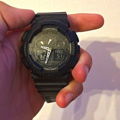 Casio G-SHOCK Men s Analog/Digital Shock-Resistant 200m Black Resin 55mm