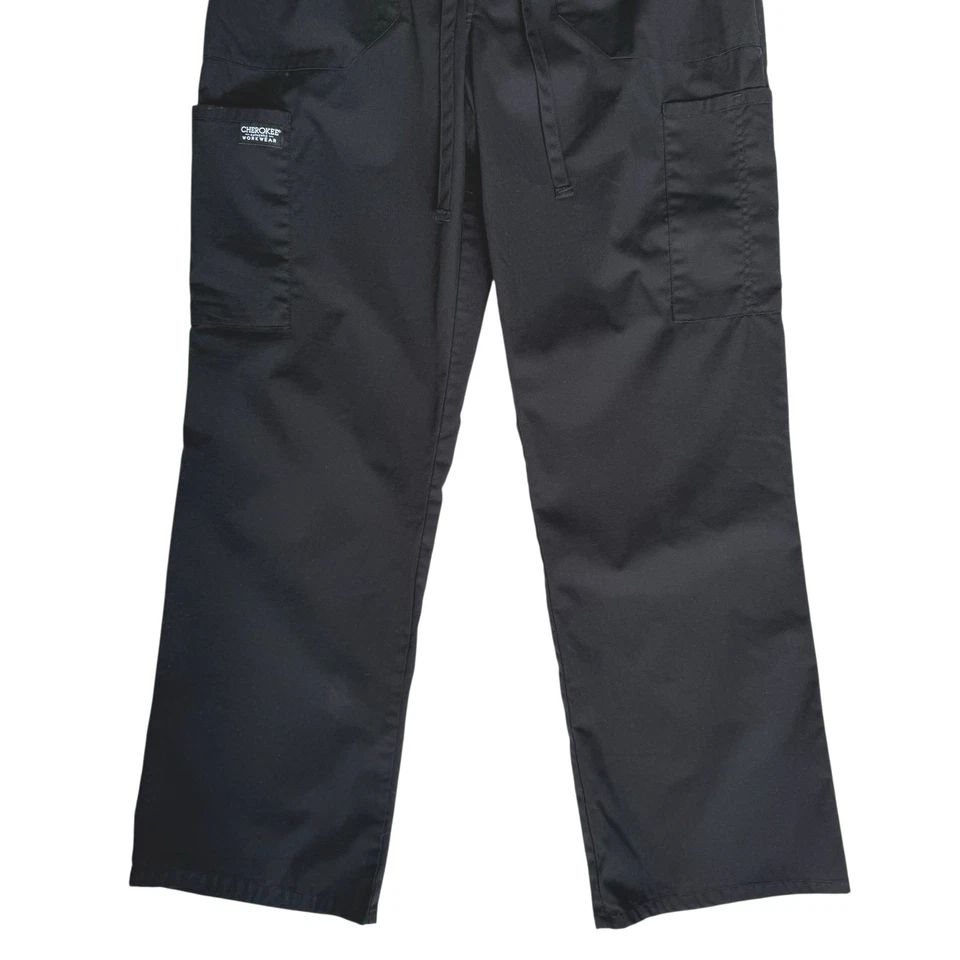 Pantalones Médicos Cherokee Carga Talla M Negros Clínica Médica Hospital Laboratorio Uniforme WW190 Foto 2 de 4