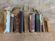 Lot of Antique Hardcover Books - Mixed Color - Decorative Vintage Books 