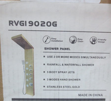 ROVOGO Gold Shower Panel Tower System with 4 Simultaneous Functions - GOLD 9020