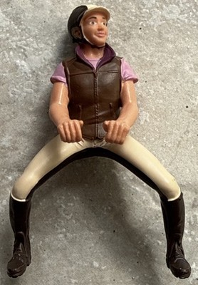SCHLEICH FEMALE HORSE JOCKEY RECREATIONAL FARM RIDER FIGURE 3'' PERSON!