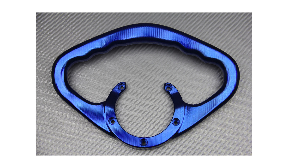 Poignée passager alu fixation réservoir Bleu Pour YAMAHA FZ6 FZ-6 2004-2015