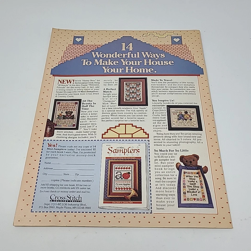 Cross Quick Magazine Premier Issue August September 1988 Stitch Patterns Sampler - Image 3 of 4