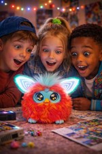 Hasbro Furby Interactive Plush Coral Works EUC 2023 New Batteries 4 AA