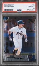 1999 TOPPS FINEST #95 MIKE PIAZZA PSA 10 LOW POP OF ONLY 21 NEY YORK METS