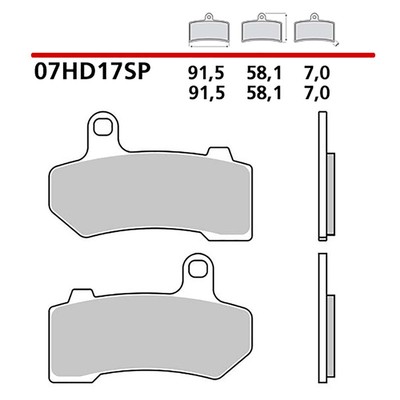 BREMBO BREMSBELAGSATZ POST. MONTAGE SU HARLEY D. FLHTKL ULTRA LIMITED LOW 169