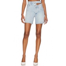 AGOLDE Broken Waistband High Rise Shorts Attempt Light Wash 26