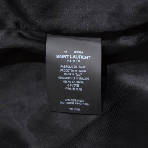 Giacca stadio Saint Laurent Paris danneggiata tutta la pelle Teddy Blouson R2 226381