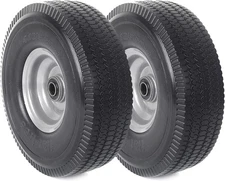 AR-PRO (2-Pack) 10-Inch Solid Wheel Replacement - 10‘’, black 