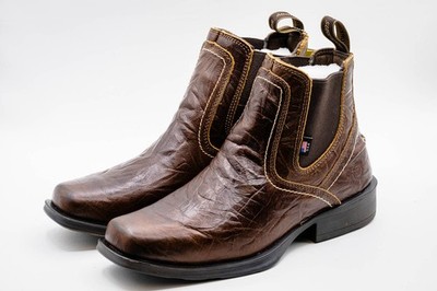 Sureway SW608 Work Boots Mens 9 Brown Chelsea Square Toe EH Leather
