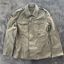 Vintage German Army Battledress Denim jacket Military Green Denim Size 2