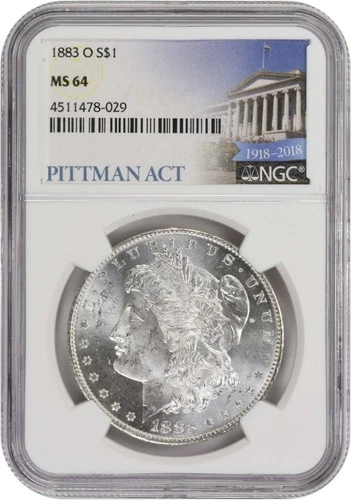 1883-O Morgan Silver Dollar MS64 NGC