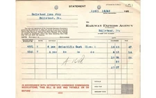 REA Railway Express Agency Statement 1963 Hallstead PA Iron Foundry PA
