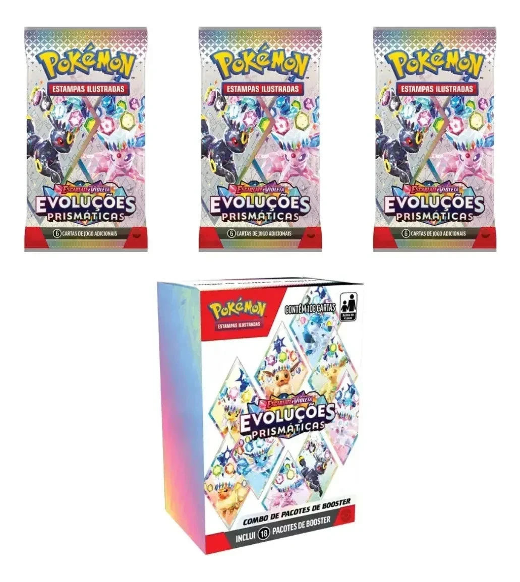 Pokemon Scarlet & Violet Prismatic Evolutions Mini Booster PORTUGUÉS 18x Packs