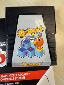 Parker Brothers Q*bert Atari 2600 & Sears Video Arcade Game w/ Manual & Box CIB