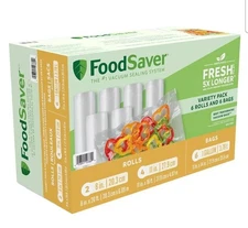 FoodSaver Vacuum Sealer Bags & Rolls Pack – BPA-Free, Freezer Safe Fast Ship
