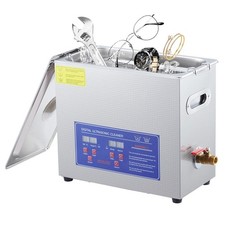 6L Commercial Ultrasonic Cleaner with Digital Timer  Heater, Jewelry Cleaner
