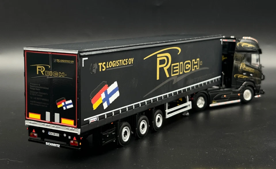 DAF XG+ 4x2 curtainside trailer 3 axle "Philipp Reich" WSI truck models 1:50 - Image 4 of 4