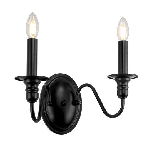 Farmhouse Industrial Wall Light Fixtures Candle Black Wall Lamp Sconce Bedroom - Picture 14 of 24