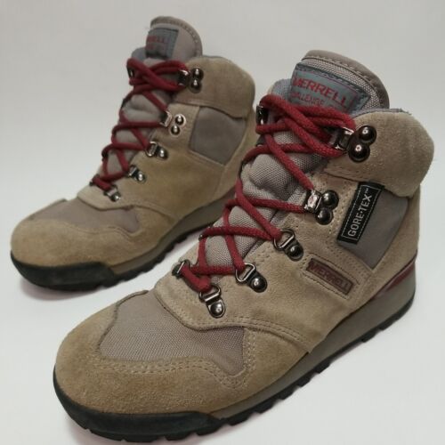 VTG Merrell Challenge Gore-Tex Hiking Suede Women's Boots sz 6 Gray Waterproof