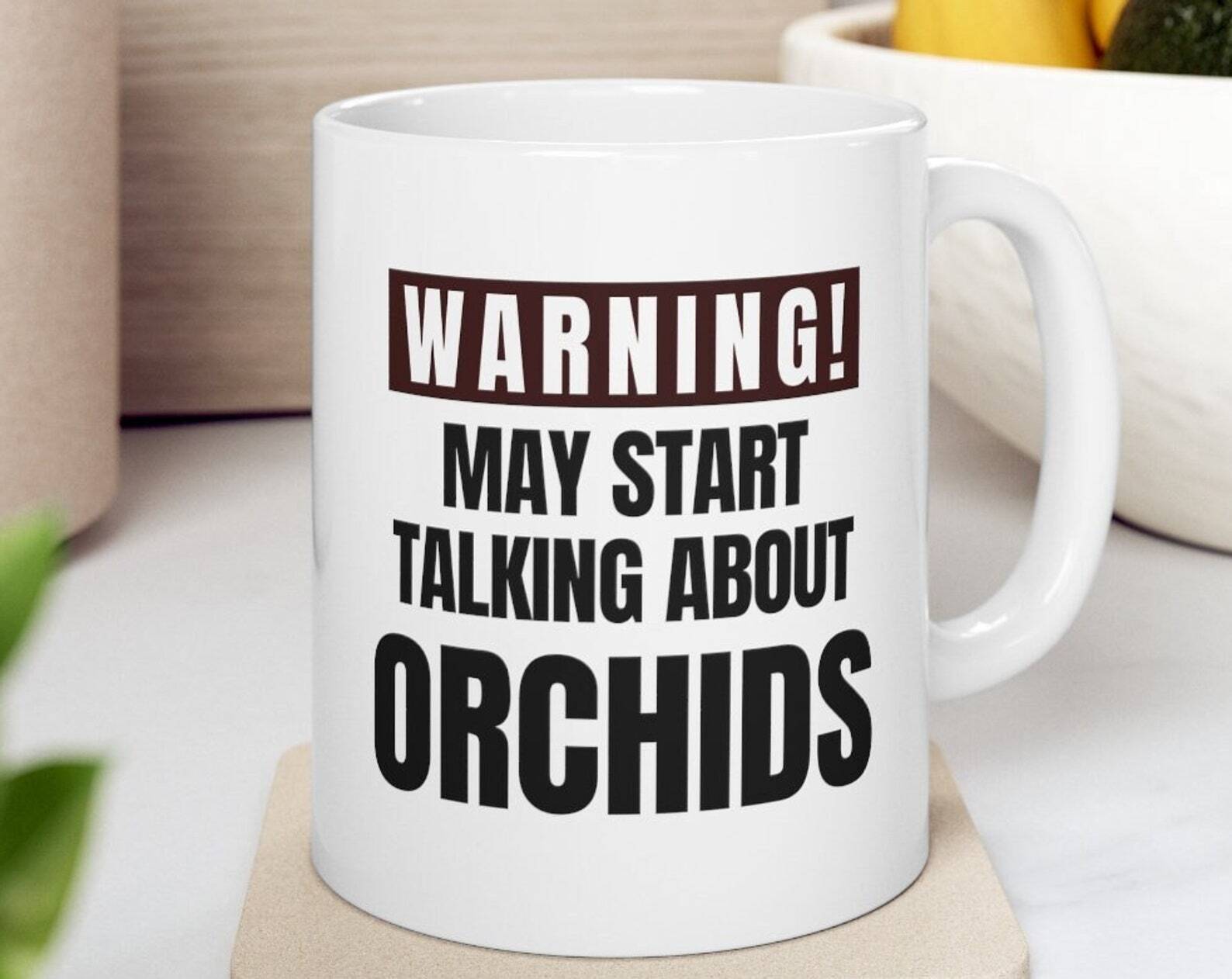 Orchid Lover Gift Orchid Mug Orchid Coffee Mug Flower Lover Mug Orchid Gift Funn