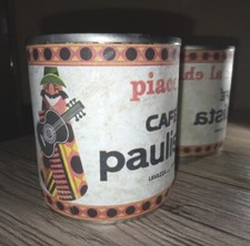 Barattolo latta portamatite LAVAZZA caffè PAULISTA REPRO NEW no 60 70 80 vintage