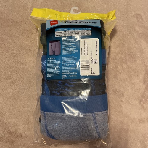 NEW Boys Hanes XL 18-20 Tagless Boxer Briefs 10 Pack Dark Multicolor Pack Unopen - Picture 4 of 5
