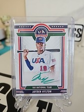 JAYDEN HYLTON 2022 PANINI USA STARS & STRIPES #18US-JY ROOKIE GREEN AUTO #3/5 MT