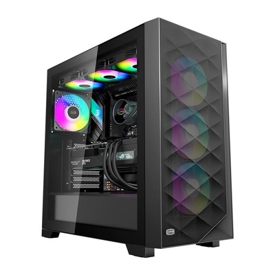 PCCOOLER CPS - C3D510 ARGB Black - Gaming Desktop Case with 3 ARGB Fans - E-A...