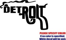 Detroit Gun Rifle Decal Sticker Funny Vinyl Car Window Bumper Truck Laptop 12"